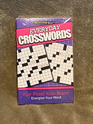9 Brain Games To Go Booklets ~NEW Crosswords Mind Stretchers Word Puzzles SEALED