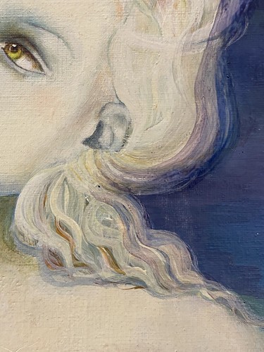 🔥 Fine Vintage French Modern Surrealist Fantasy Mythology Goddess Oil Painting