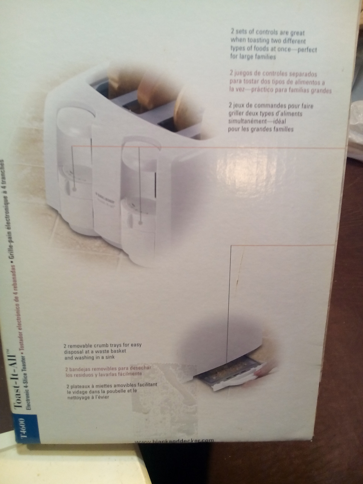 BLACK & DECKER TOAST-IT-ALL 4-SLICE TOASTER MODEL#T- 4600