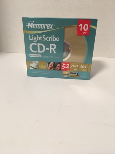 Memorex Lightscribe CD-R disk 10 Pack Set Compact Disc NEW in package sealed