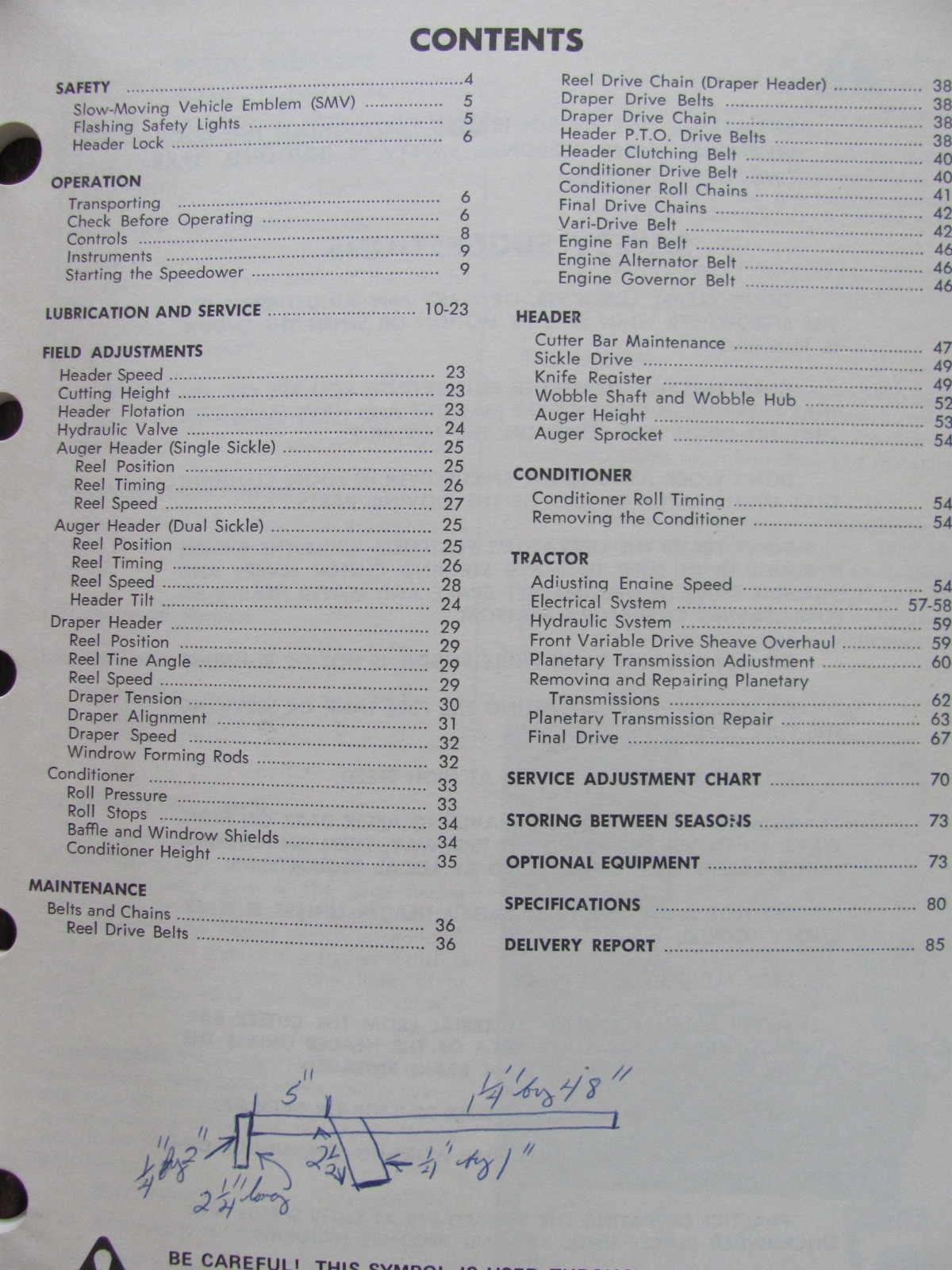 New Holland Speedrower 1100 Operators Manual