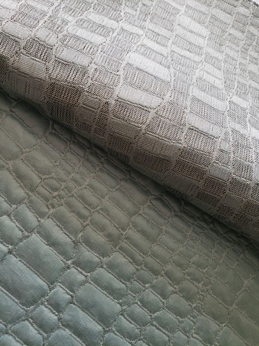 (2) OSBORNE & LITTLE Fabric Remnants - MABULA 02 - Faux Crocodile - FRANCE  $324