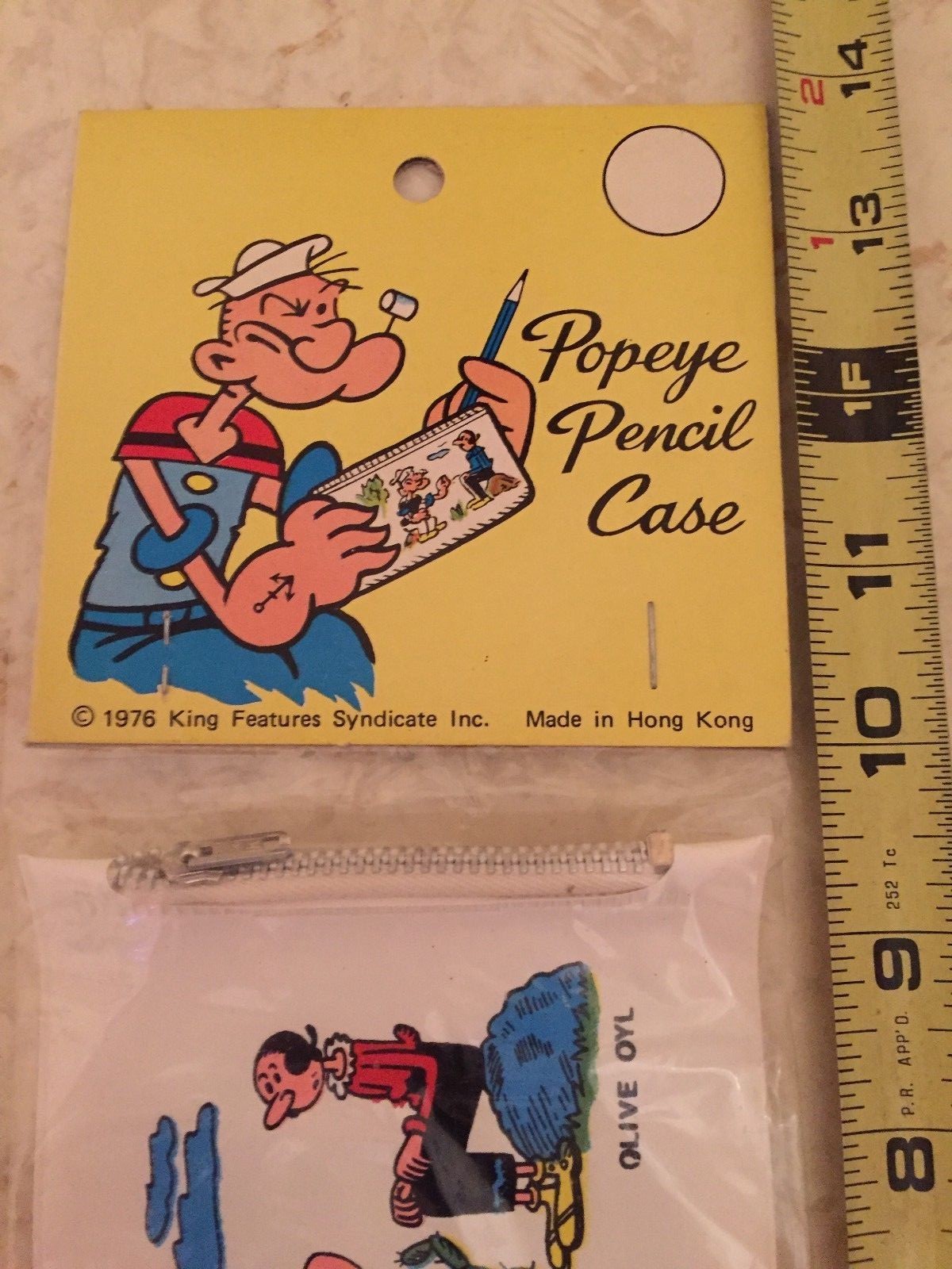 Vintage POPEYE Pencil Case NEW IN PACKAGE 1976