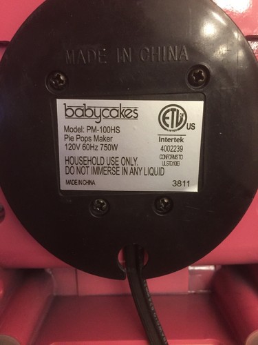 The Original Babycakes Nonstick Coated Pie Pop Maker ~ Tested & Works