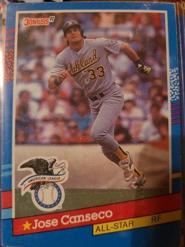 Jose Canseco All Star American League Donruss 91 Error Card