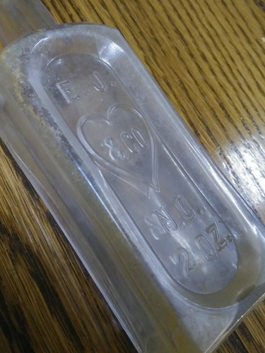vintage antique old bottle new orleans  Louisiana medicine E.J. 2oz