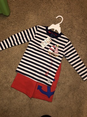 Sophie And Sam Toddler Boy Shirt And Short Set 2T New W/ Tags Nautical Themed