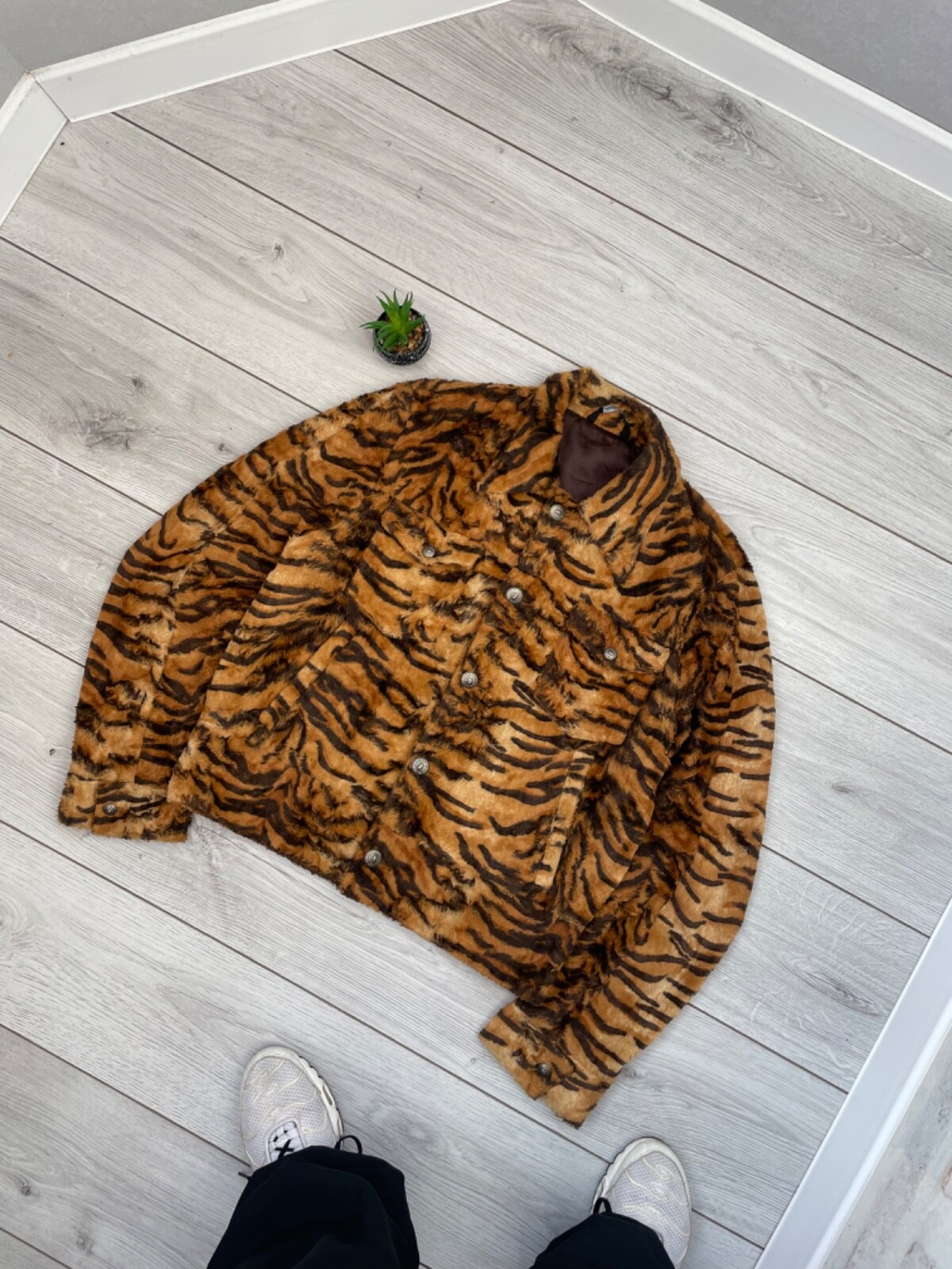 Very Rare Versus Gianni Versace Jacket Faux Fur Button Up