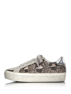 Спортивные кроссовки AQUA Womens Blush Grey Snake Print Play Toe Platform 9,5 M