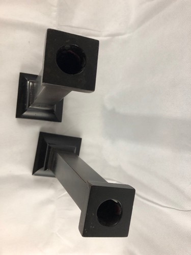 Arts & Crafts 13” Mahogany Candlesticks.       1dr1