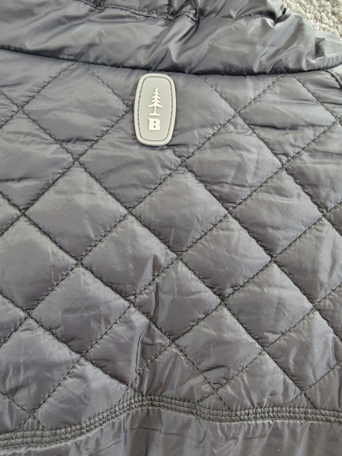 BASS OUTDOOR Quilted-Trim Zip Bomber Jacket Women's M Black Side Pockets L/S - Picture 13 of 21