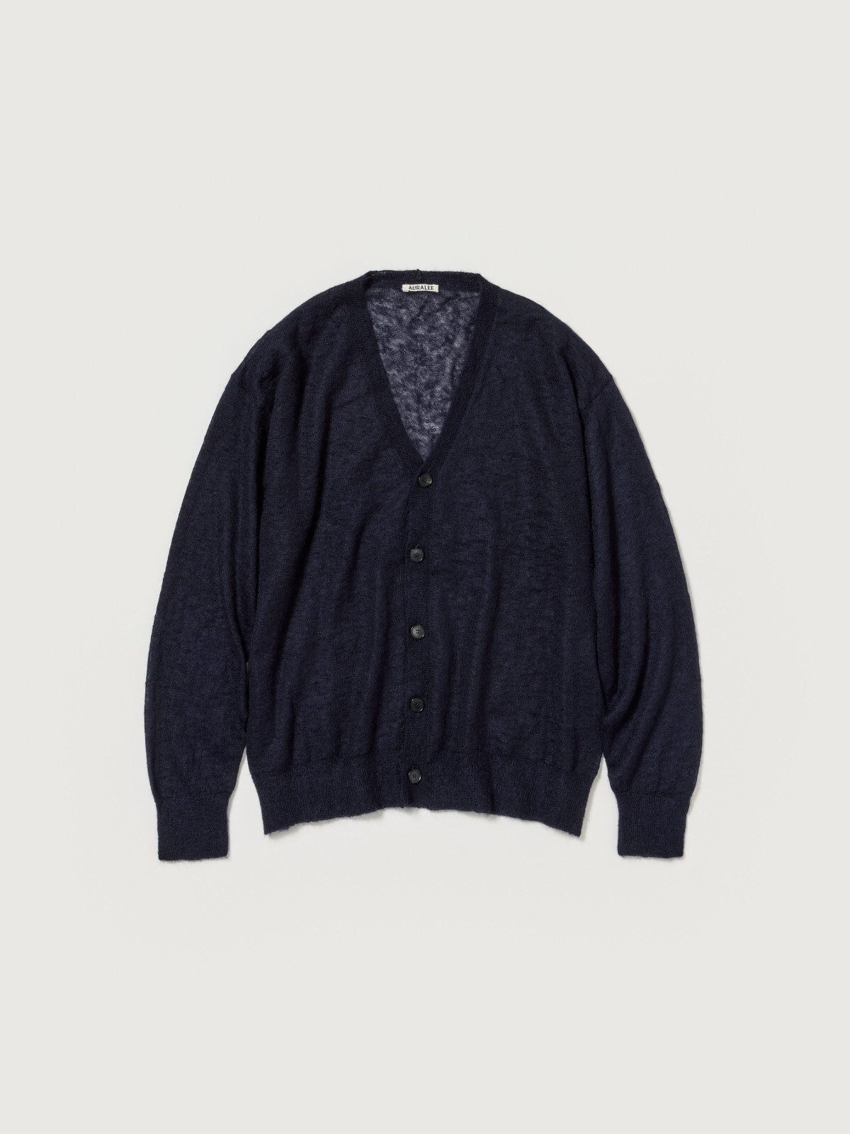 トップス auralee MOHAIR SHEER KNIT SHIRT CARDIGAN Auralee Kid Mohair Sheer Knit Cardigan Camel – Neighbour