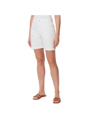 

GLORIA VANDERBILT Женские белые эластичные шорты с зауженными штанинами и карманами на молнии, Белый, 30132959