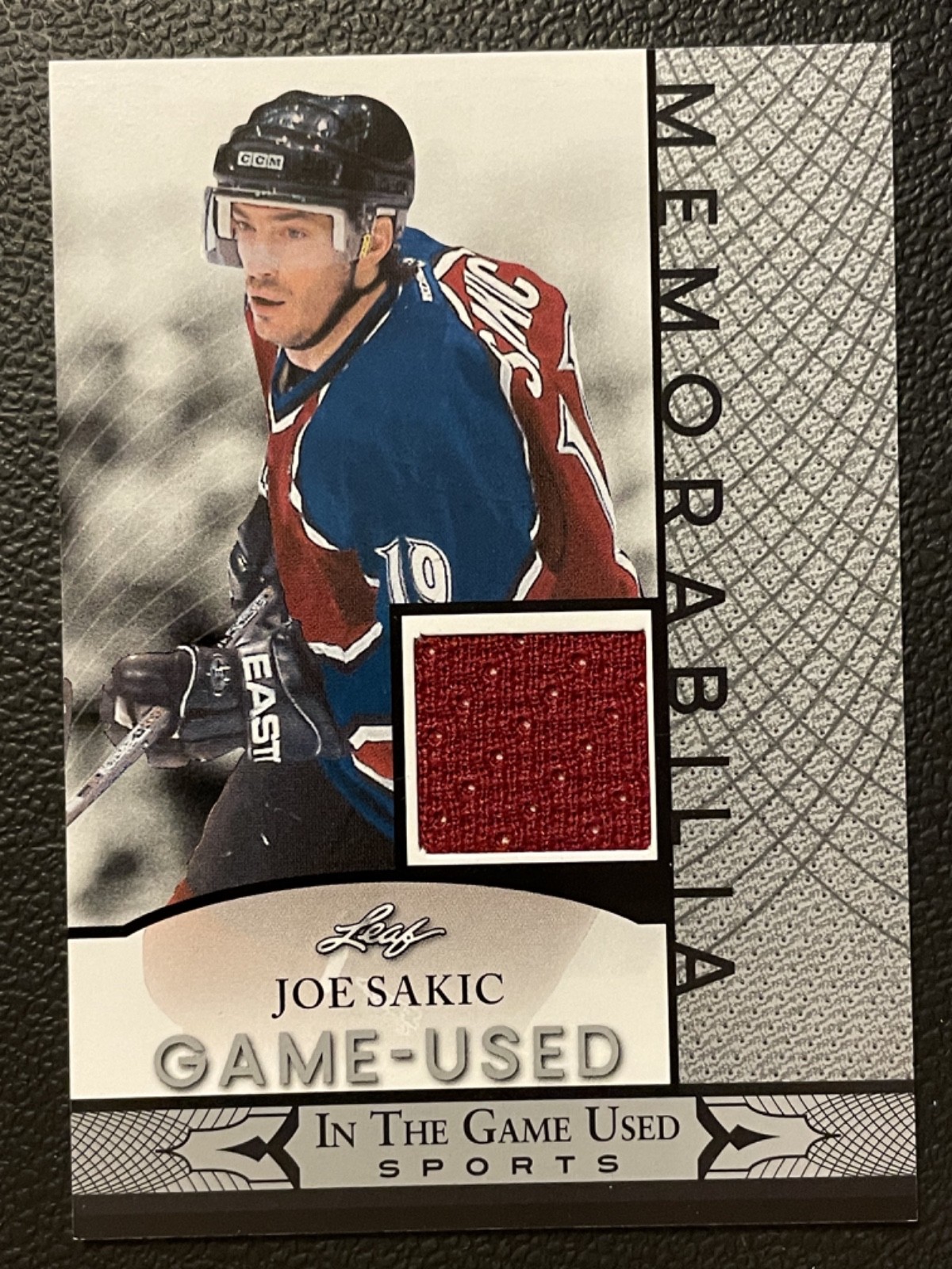 2024 Leaf In The Game Used Memorabilia Silver Joe Sakic Jersey