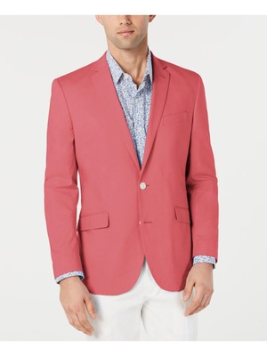 

UNLISTED BY KENNETH COLE Мужское красное приталенное хлопковое спортивное пальто, Красный