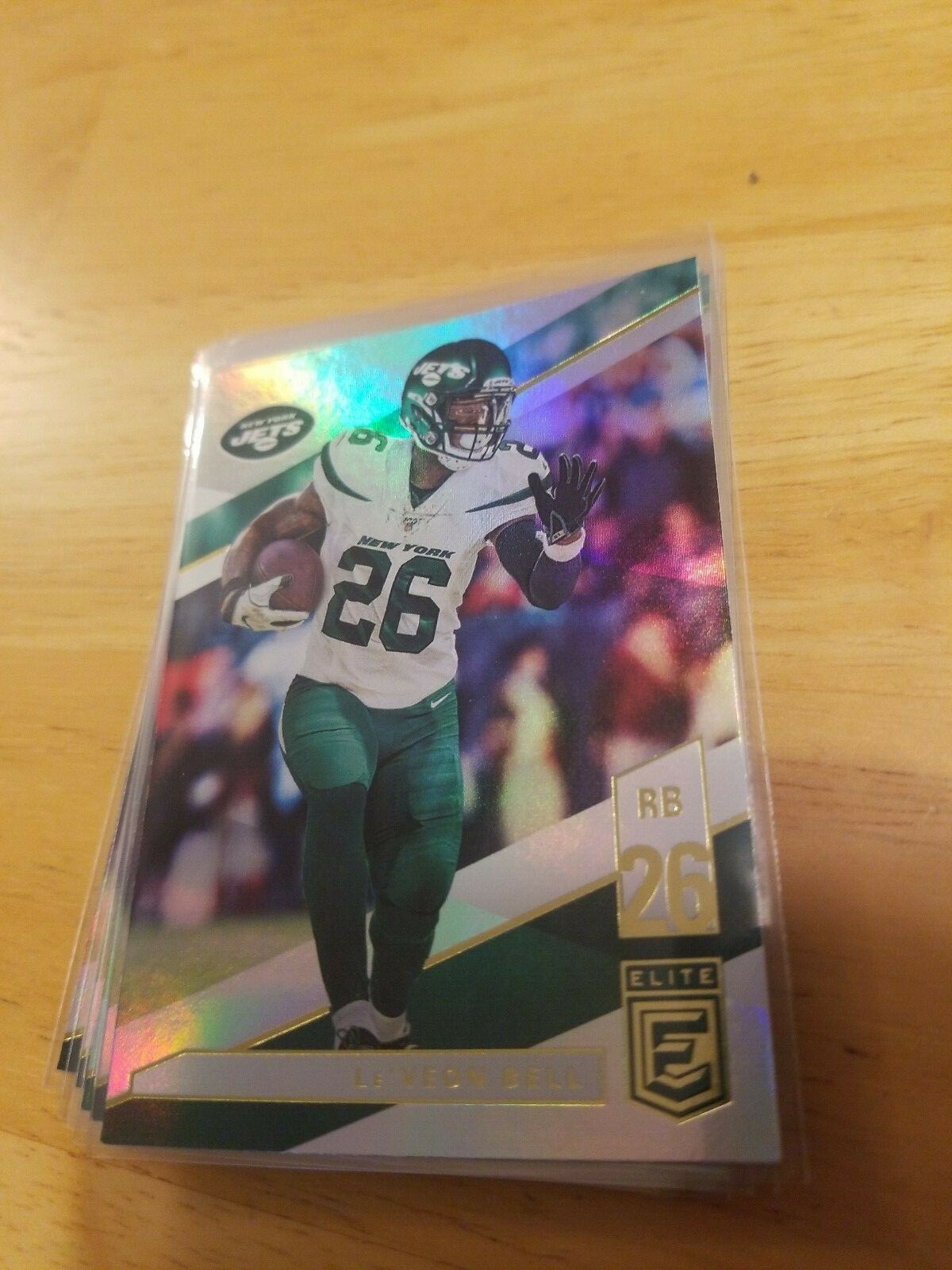 X5) 2019 PANINI ELITE LeVEON BELL BASE CARDS #80 NEW YORK X5) 2019 PANINI ELITE LeVEON BELL BASE CARDS #80 NEW YORK