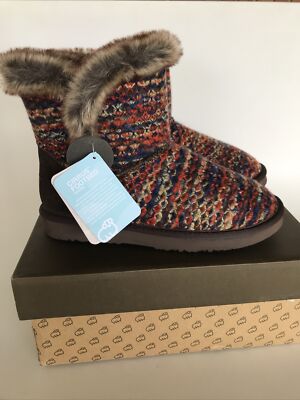 Lamo Womens Yuma Fur Lined Comfort Boot Size 7 Chocolate