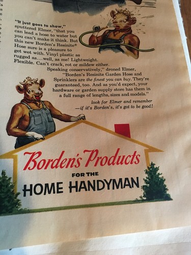 1958 Vintage Ad Borden’s Products For The Home Handyman B1