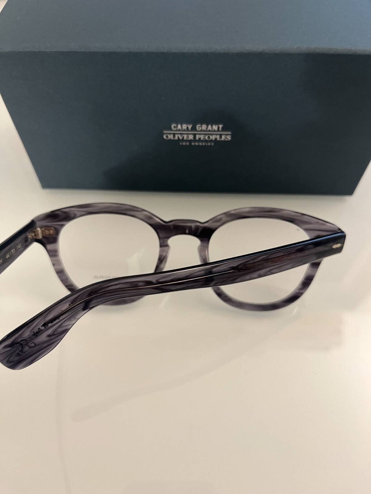 Pre-owned Oliver Peoples Cary Grant Optical Ov5413u In Navy Smoke Msrp$468 Dicaprio's Fav In Clear