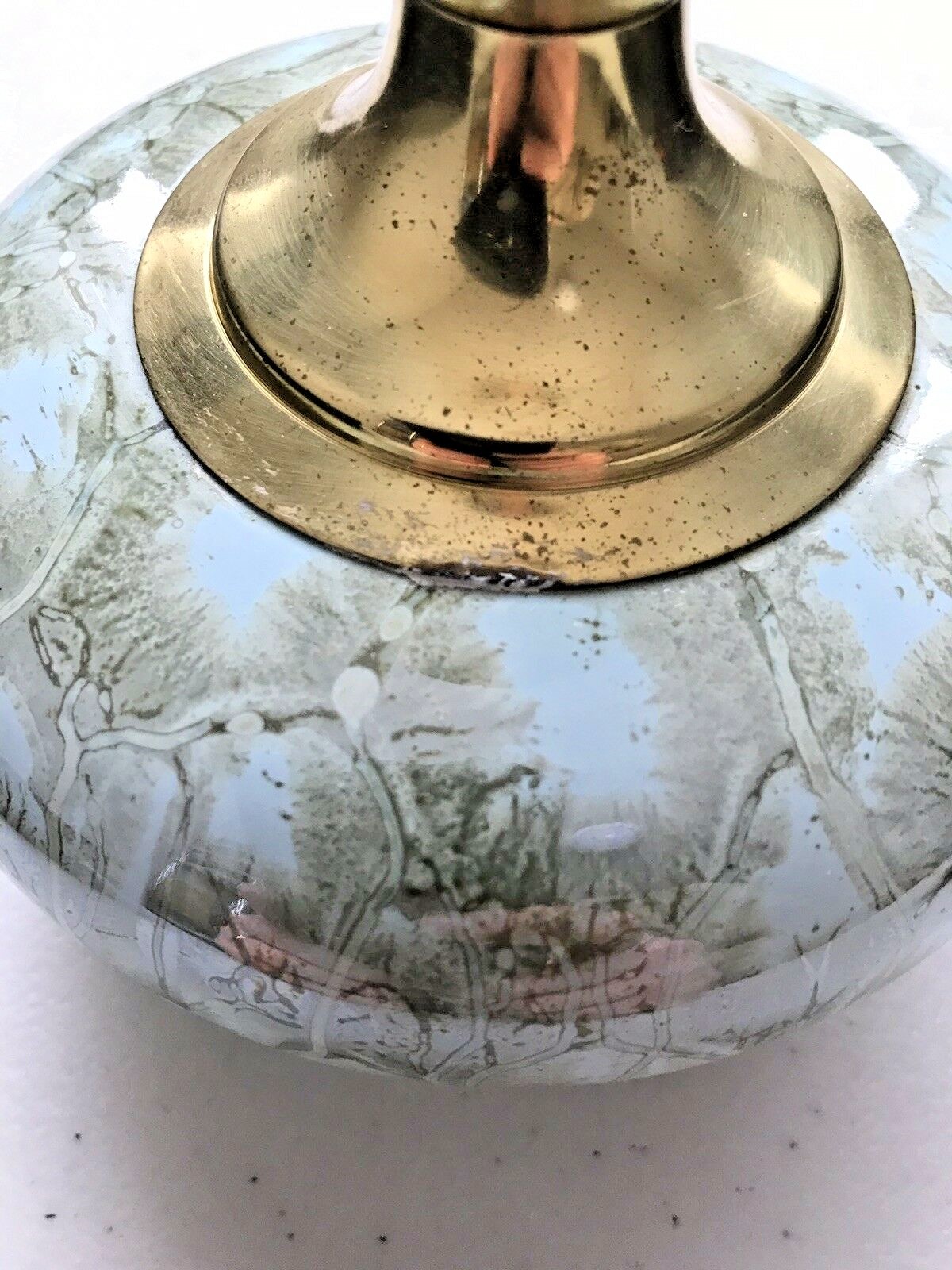 Vtg Delft Art Deco Vase Hand-Painted in Holland