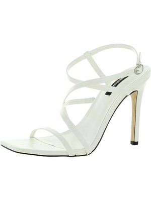 NINE WEST Женские белые регулируемые босоножки на шпильке с открытым носком Tilas, размер 9 м