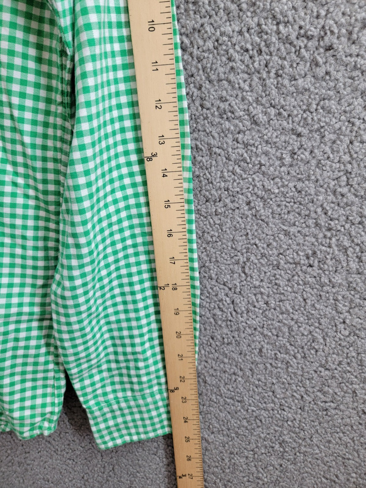 Polo Ralph Lauren Classic Fit Gingham Oxford Woven Shirt Men's S Green /White - Picture 5 of 19