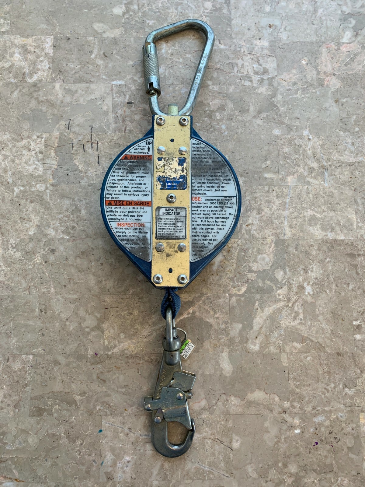DBI Sala Ultra-Lok Self Retracting Lifeline, 20 Ft., Model L3920G-20 (Used)