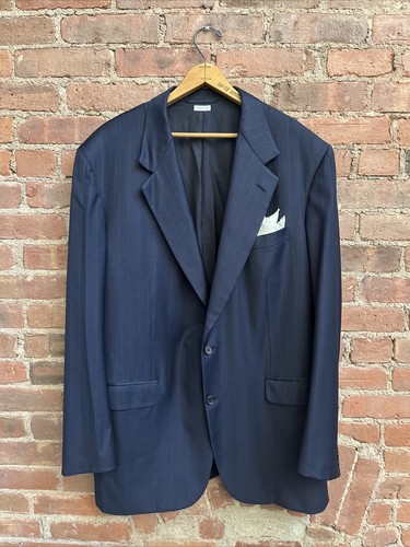 【Brioni】 NAVY-BLUE typewriter SUIT Brioni - Dark Navy Solid Micro Tic Wool & Silk Suit