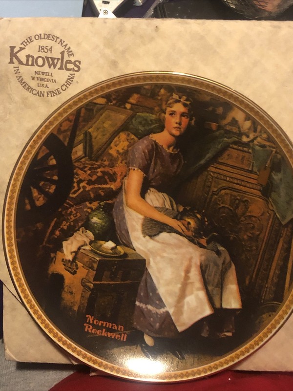 Norman Rockwell's Rediscovered Women "DREAMING IN THE ATTIC" Plate Knowles