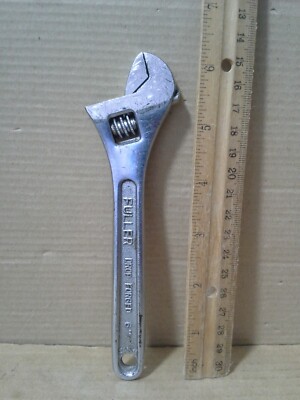 Fuller 6'' Drop Forged Chrome Alloy Steel Thin Pattern Adjustable Wrench. VGC