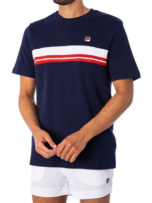 

Мужская футболка Fila Cooper Cut - Sew, синяя, Синий, S23MH010-410