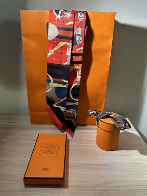 Hermes Multicolor Silk Brides De Gala Twilly Scarf