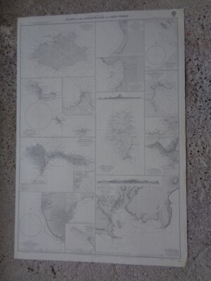 Marine Map Plans In The Archipelago Of Cabo Verde - Africa Sao Vicente Praia