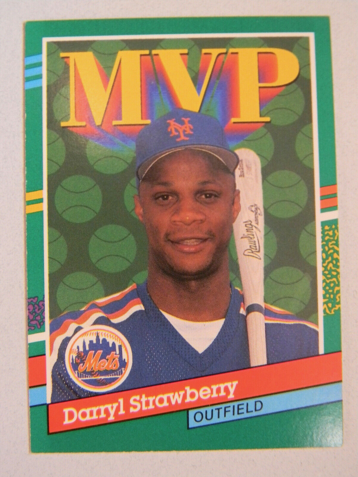 Darryl Strawberry #408 MVP New York Mets 1990 Leaf Baseball Darryl Strawberry #408 MVP New York Mets 1990 Leaf Baseball