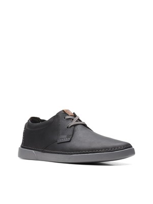 

Мужские черные кожаные кроссовки на платформе с круглым носком Gereld CLARKS COLLECTION 9,5 M, Черный, 26169031