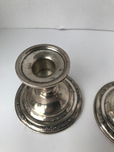 INTERNATIONAL N251 COURTSHIP STERLING CANDLESTICK HOLDERS