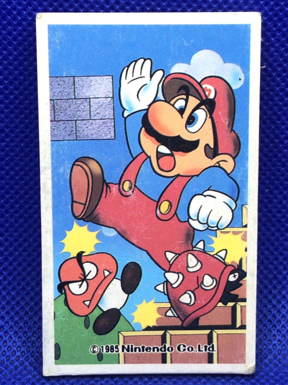 Super Mario Brothers BROS 1985 card menko 3in Nintendo Super Mario Brothers BROS 1985 card menko 3in Nintendo