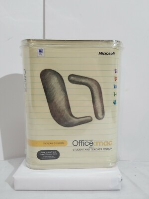 2004 NEW IN ORIGINAL BOX OFFICE:MAC STUDENT AND TEACHER EDITION -3 INSTALLS
