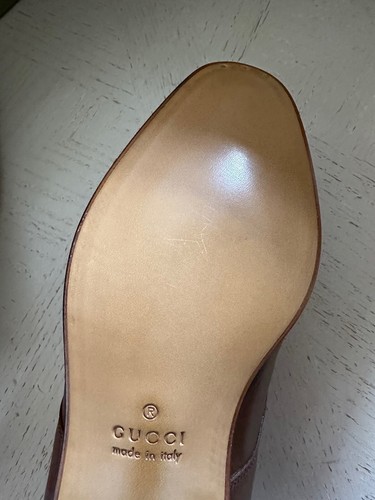 Pre-owned Gucci $1050  Men's Lace Up Leather Oxford Shoes Brown 11.5 Us/11 Uk 723610