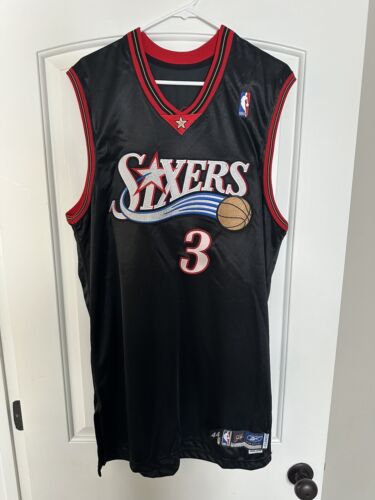 2005-06 Allen Iverson Game Worn/issued Black Sixers Jersey