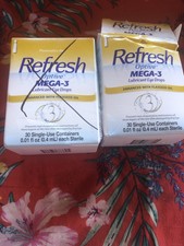 2-Refresh Optive Mega-3 Lubricant Eye Drops 30 Each Open ...
