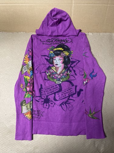 Ed Hardy 刺繍ジャケット Lサイズ Ed Hardy 大きいサイズ キングサイズ ビッグサイズ メンズ 刺繍