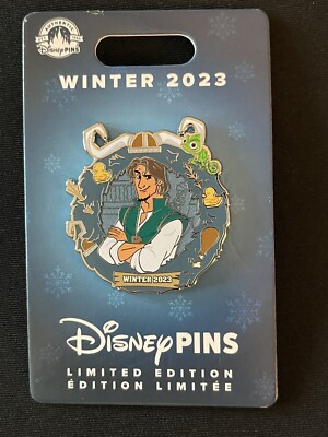 2023 Disney Winter Tangled Flynn Rider Pascal Snuggly Duckling LE 3500 Pin