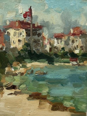 Istanbul Painting Cityscape Original Art Oil Painting Turkey Impasto art