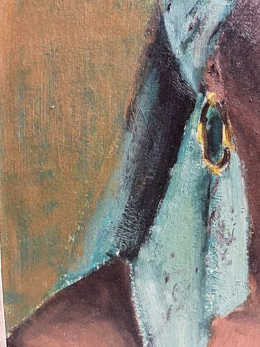 DOROTHY C NEAL AFRICAN AMERICAN PORTRAIT NICOLAI FECHIN STUDENT OIL PAINTING