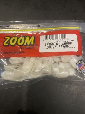 Zoom Swimmin Chunk 3'' 10 Pkg  White Pearl