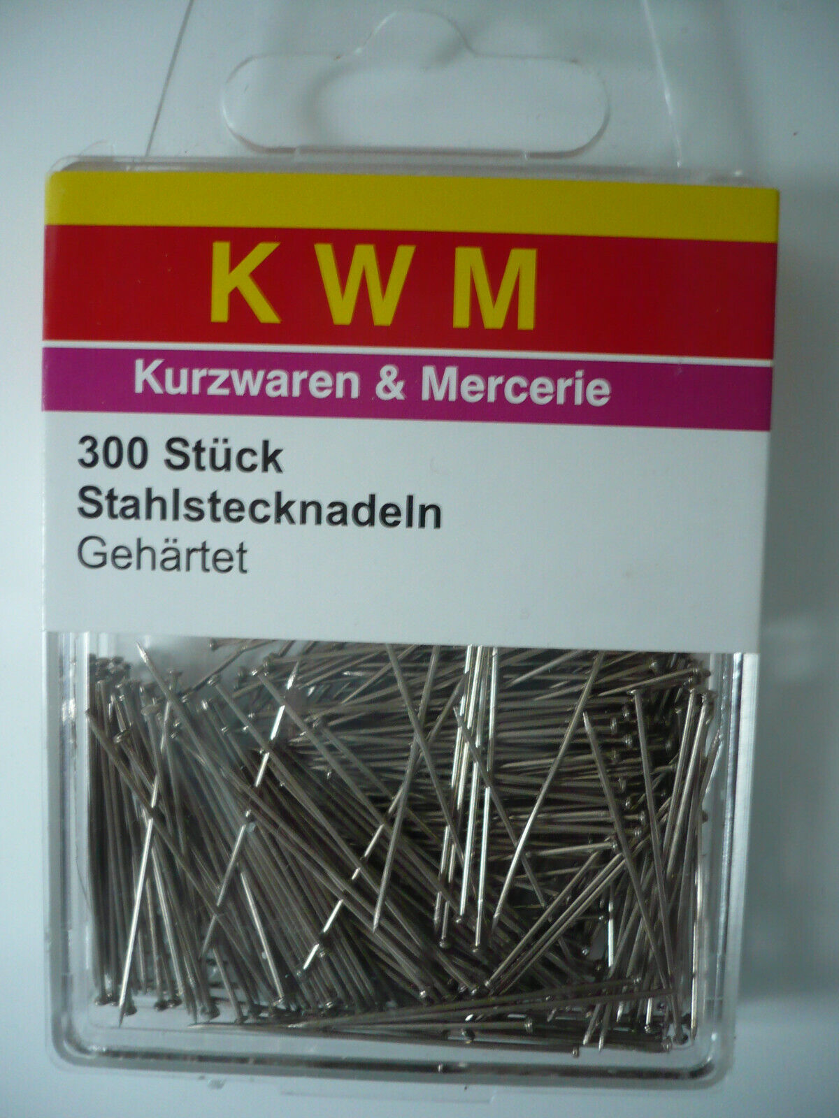 300 Stahlstecknadeln Stecknadeln Stahl gehärtet Nähen Basteln Länge 30mm silber