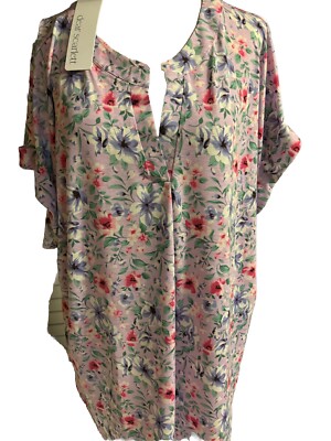 Dear Scarlett  Boutique Lavender , Purple ,  Pink Floral Plus Top Sz 3x
