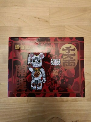 Medicom Be@rbrick / BAPE / LUCKY CAT & DARUMA %100 SET / A Bathing Ape