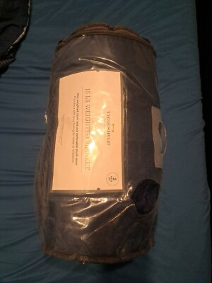 55 x 80 15lbs Micro Plush Weighted Blanket with Removable Cover Navyd